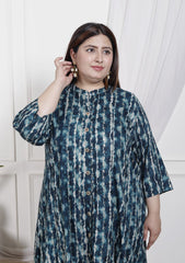Plus Size B.Green Cotton Blend  Goldn Print  Aline Kurta-4100046