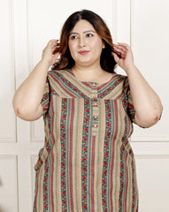Green Floral Plus Size Nightgown β Comfortable Sleepwear for Women