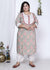 Plus Size Grey Cotton Printed Kurta Pant Set with Dupatta-200004