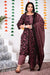 Plus Size Purple Cotton Printed Kurta Pant Set with Dupatta-200016