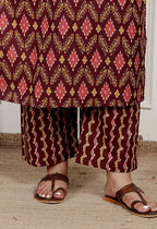 Plus Size Black Cotton Printed Kurta Pant Set with Dupatta-200076