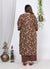 Plus Size Brown Cotton Printed Kurta Pant Set with Dupatta-200722