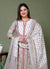 Regular Size Grey Cotton Printed Anarkali Kurta Pant Set with Dupatta-2309