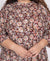 Plus Size Rust Cotton Blend Floral Print A-line Gown-400008