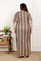 Green Floral Plus Size Nightgown – Comfortable Sleepwear for Women