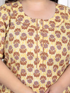 Yellow Floral Plus Size Nightgown – Comfortable Sleepwear for Women