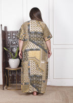 Green Floral Plus Size Nightgown – Comfortable Sleepwear for Women-430020