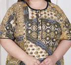 Green Floral Plus Size Nightgown – Comfortable Sleepwear for Women-430020