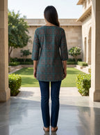 Printed Straight Short Kurti Top for Women