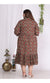 Plus Size Rust Cotton Flared Frock Style A-Line-600002