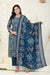 Blue Muslin Floral Print Kurta Pant Set with Dupatta-800002