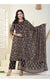 Black Cotton Printed Kurta Pant Set with Dupatta-800004