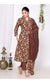 Maroon Cotton Printed Kurta Pant Set with Dupatta-800014