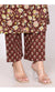 Maroon Cotton Printed Kurta Pant Set with Dupatta-800014