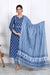 Hand Work Blue Cotton Printed Kurta Pant Set with Dupatta-800035