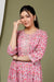 Pink Cotton Printed Anarkali-2210