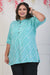 Rama Green Plus Size Women Cotton Blend Leheriya Print Short Kurta-693