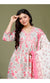 Pink Cotton Printed Kurta Pant Set with Dupatta-1004