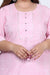Plus Size Pink Cotton Blend Bandhani Print Straight Kurta-533
