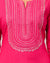 Pink Cotton Blend Embroidered Straight Kurta-246
