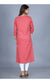 Plus Size Red Cotton Bandhani Print Straight Kurta-382