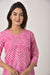 Pink Cotton Lahariya Print Short Kurta-449