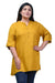 Plus Size Mustard Cotton Blend Solid  Short Kurta-562
