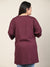 Plus Size Purple Cotton Blend Solid Short Kurta-608