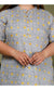 Grey Plus Size Women  Cotton Florl  Print Short Kurta-657