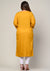 Plus Size Yellow Cotton Blend Blend Embroidered Straight Kurta-246