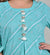 Plus Size Turquoise Cotton Blend Leheriya Print Straight Kurta-329