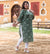 Plus Size Green Cotton Blend Bandhani Print Straight Kurta-353