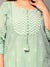 Plus Size Green Cotton Ikat Print Straight Kurta-355