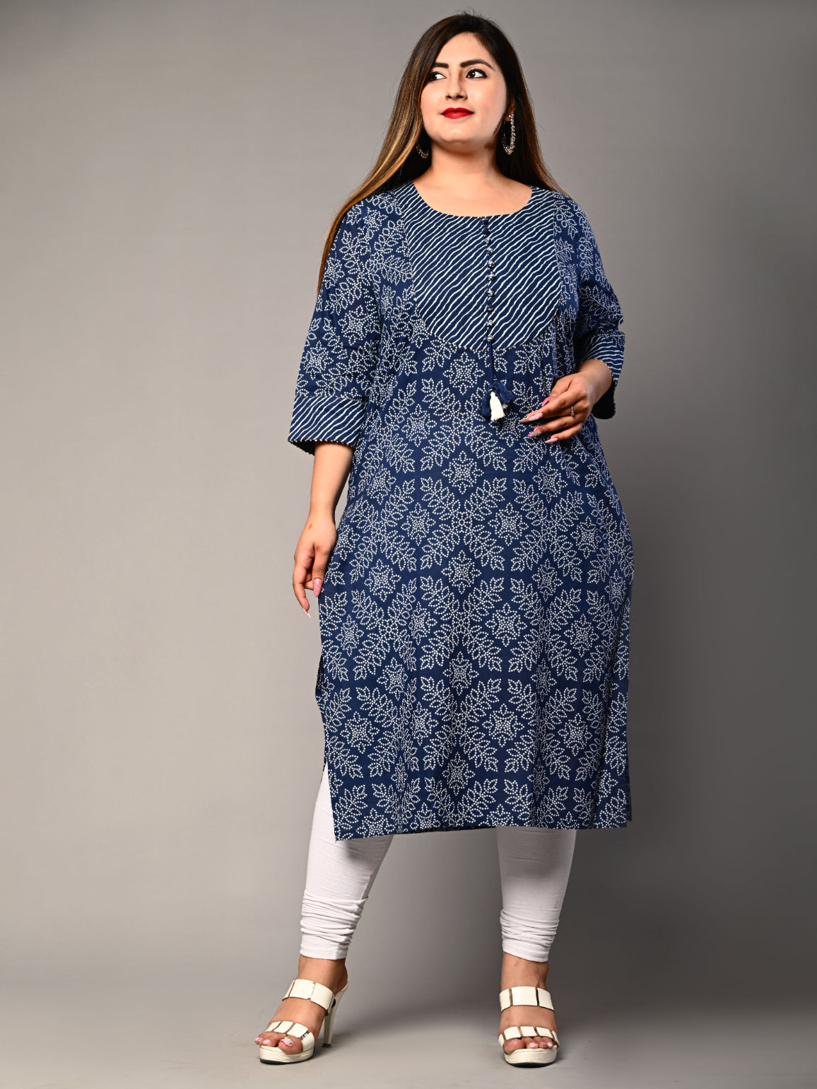 3/4th Sleeve Formal Wear Plus Size Kurti at Rs 350/piece in Jaipur | ID:  20971212230