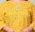 Plus Size Yellow Cotton Blend Floral Print Straight Kurta-488