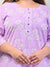 Plus Size Purple Cotton Blend Floral Print Straight Kurta-536
